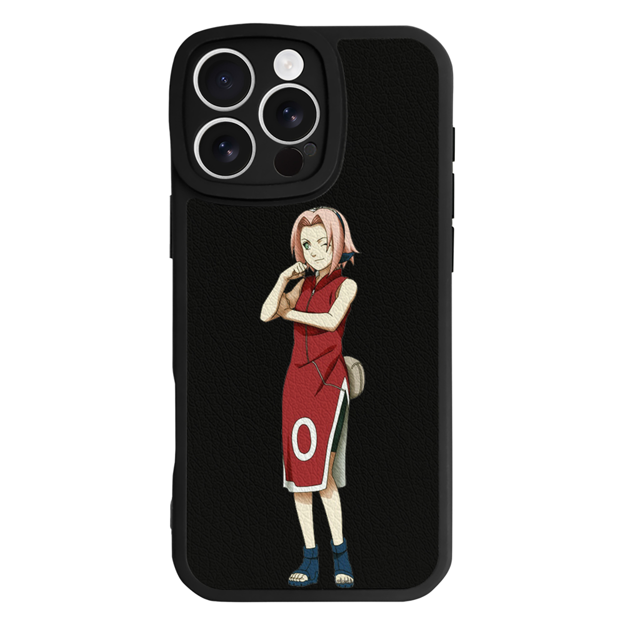 （画像用） NARUTO -ナルト- 春野サクラ Haruno Sakura 【iPhone 16シリーズ対応】シリコンスマホケース（レザー調） 材質：シリコン